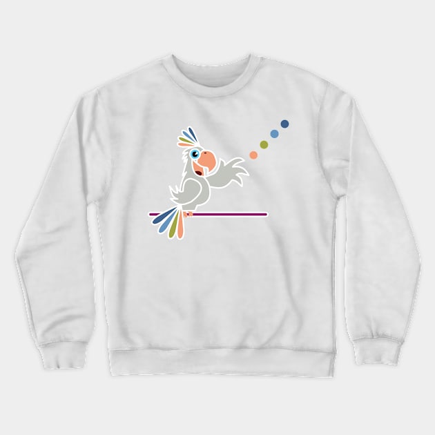 Rainbow Parrot Crewneck Sweatshirt by Aurealis